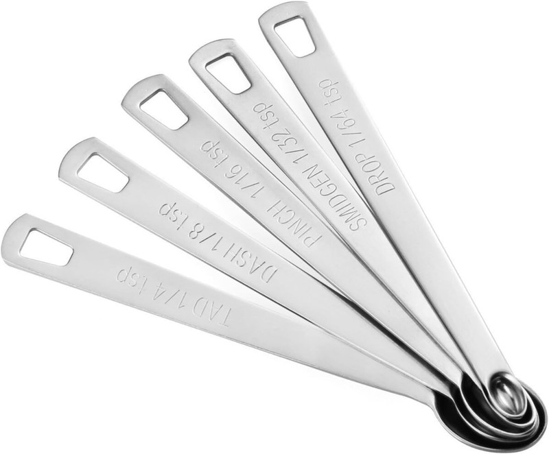 2 Pack Teaspoon Measuring Spoons, 1/4 Tsp, 1/8 Tsp, 1/16 Tsp, 1/32 Tsp, 1/64 Tsp gallery