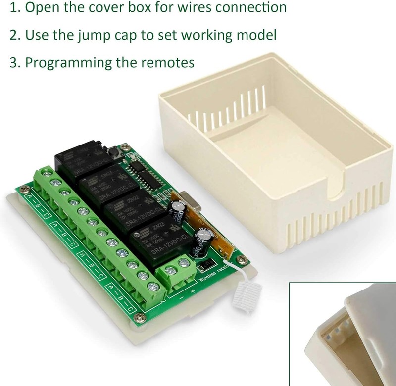 12V Wireless Relay Module with 20 Amp Rating for Reliable Control Solutions gallery