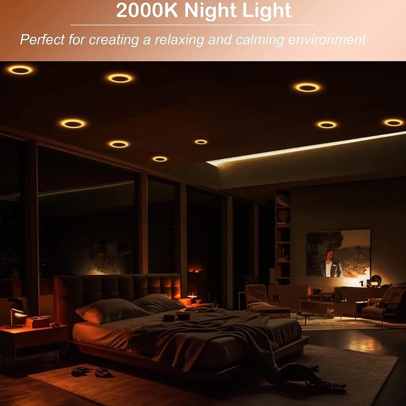 6Inch Ultra-Thin LED Recessed Ceiling Light, Dimmable 5CCT Selectable Downlight gallery