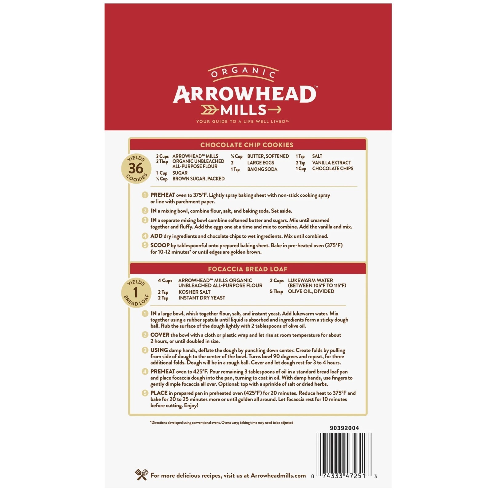 Arrowhead Mills Organic Unbleached All-Purpose Flour, 5 lb bag gallery