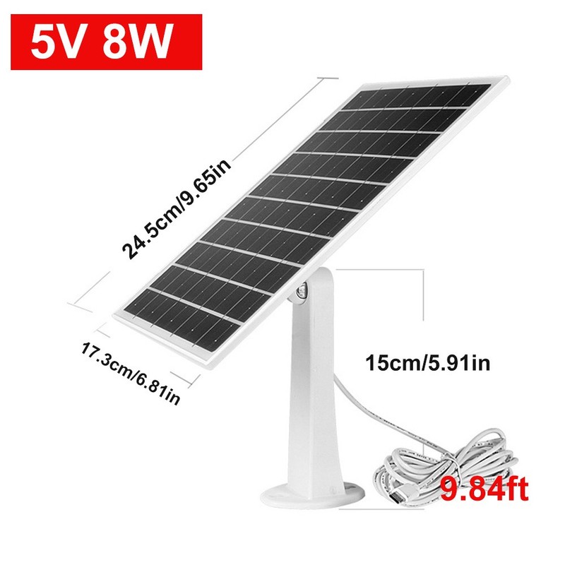 4 Pack Solar Panel for Ring Spotlight Camera/Stick Up Cam Battery Charger 8W 5V gallery