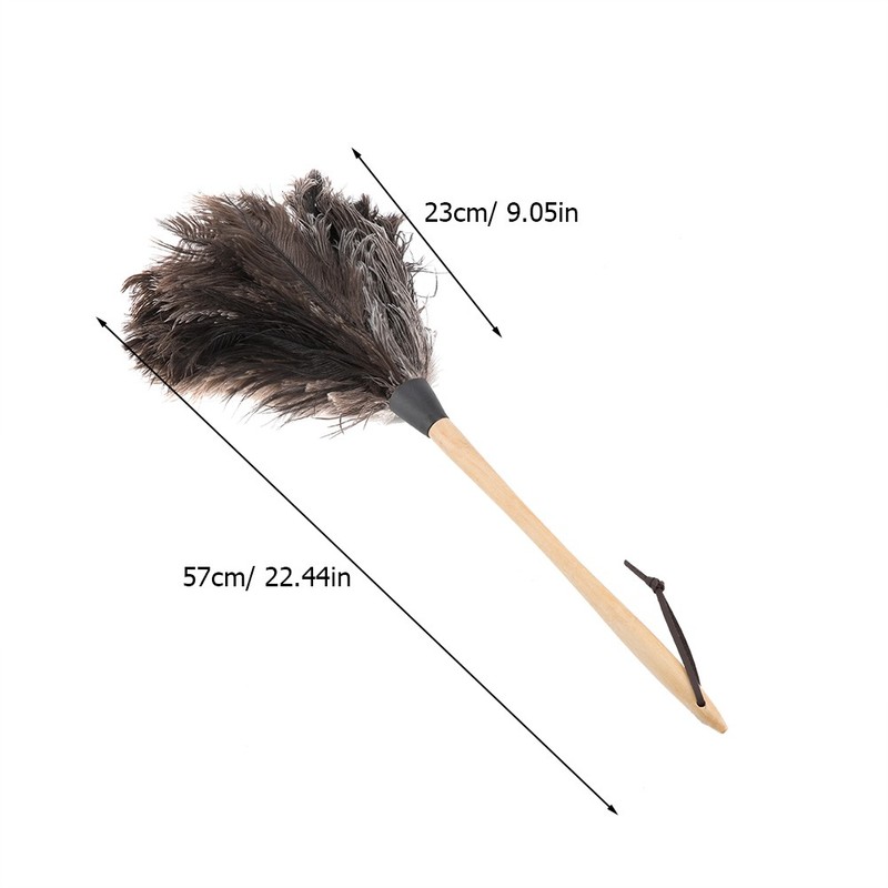 Handmade Washable NOn Electrostatic Ostrich Duster W/ Wooden Handle Y gallery