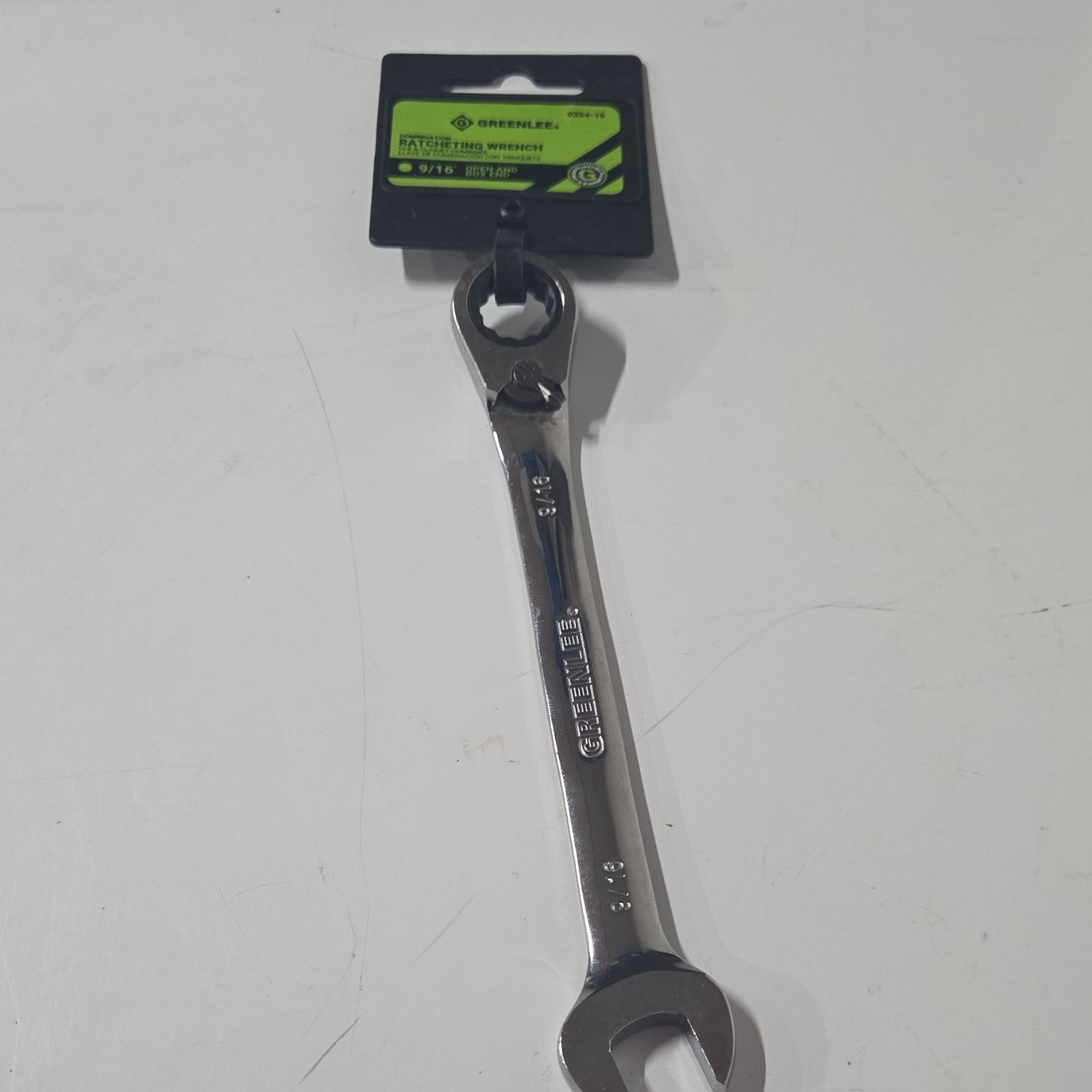 Greenlee 9/16" Ratcheting Combination Wrench Open & Box End Model 0354-16 Silver gallery