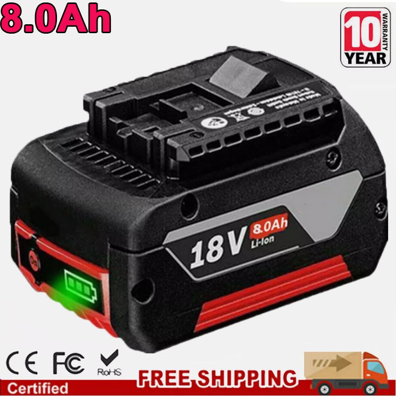 18V For BOSCH BAT609 CORE 18 Volt 8.0Ah High Performance Battery BAT618 Li-ion gallery