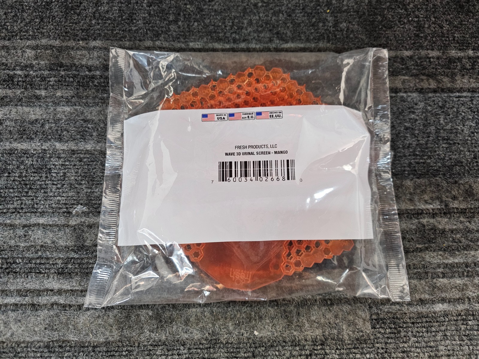 (QTY 40) Fresh Products RTK0044 Wave 3D Urinal Screen - Mango Fragrance gallery