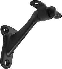 6 Pack Matte Black Hand Rail Bracket Heavy Duty Hardware for Stairways Home o…
