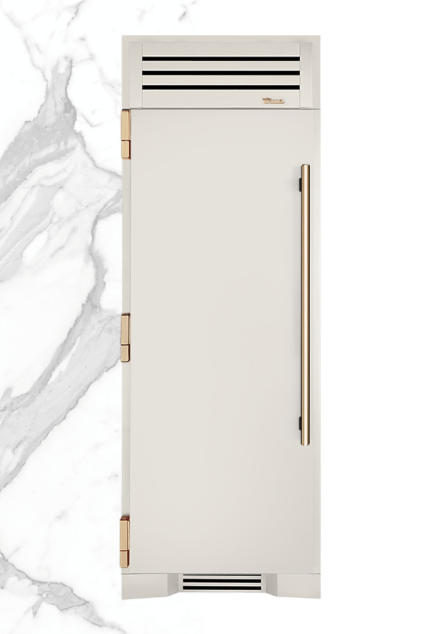 True Residential 60" Refrigerator Freezer Pair Antique White w Gold Hardware gallery