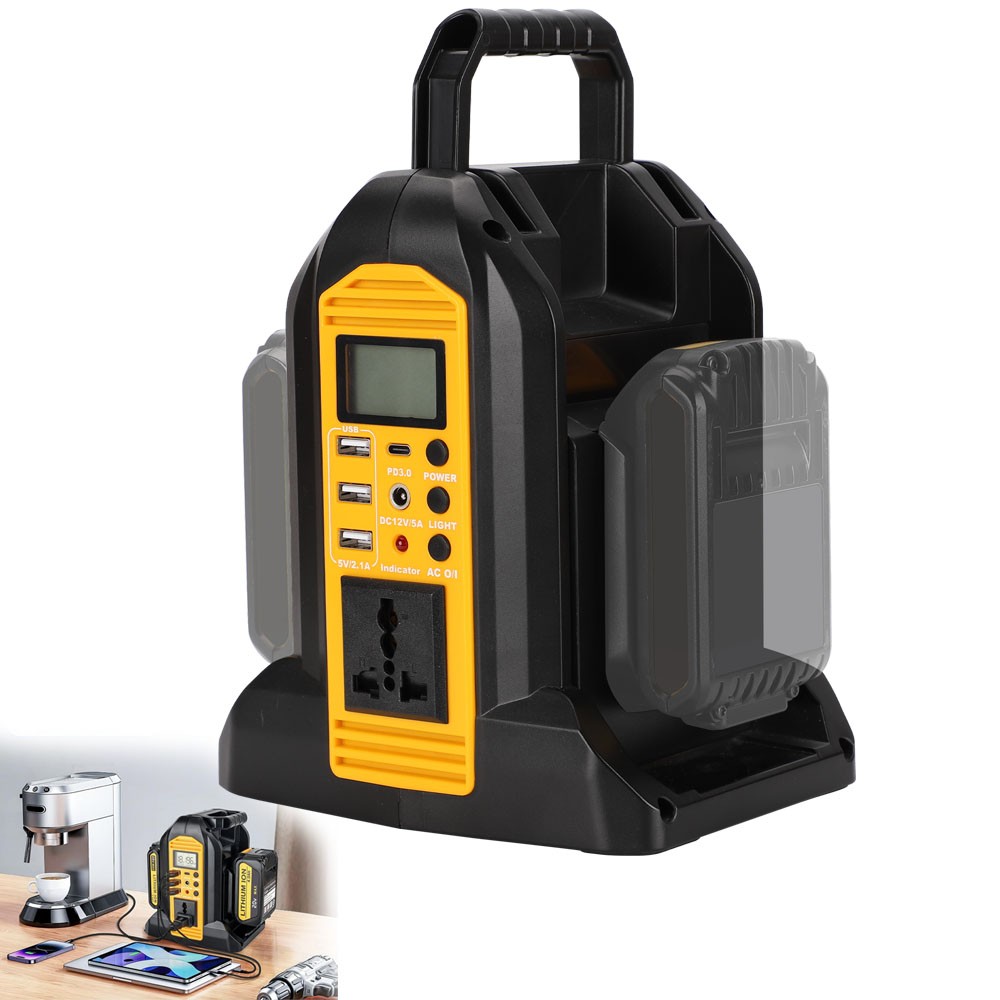 2-Port Power Inverter for Dewalt 20V Battery DC 20V to AC 110~120V Power Station gallery