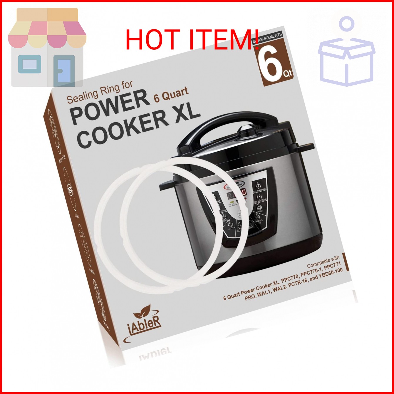 Original Sealing Ring for 6 Qt Power Pressure Cooker XL 6 Qt Replacement Gasket gallery