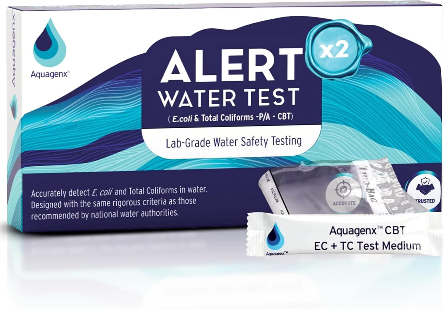 Aquagenx Alert P/A Test Kit – Lab-Grade Home Water Testing Kit gallery