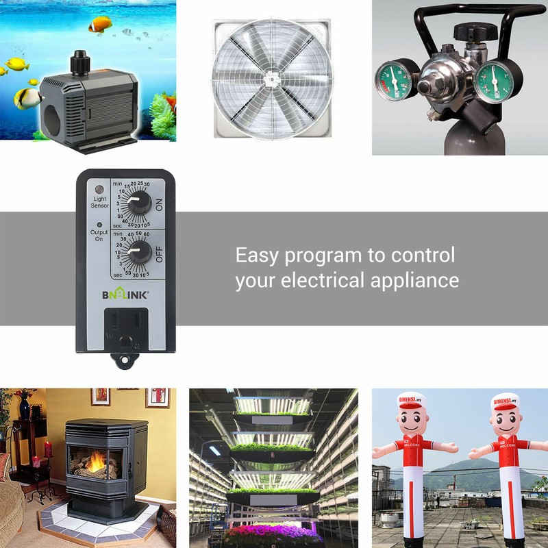 BN-LINK Short Period Repeat Cycle Timer 24 Hours ON OFF Controls Plug In Delay gallery