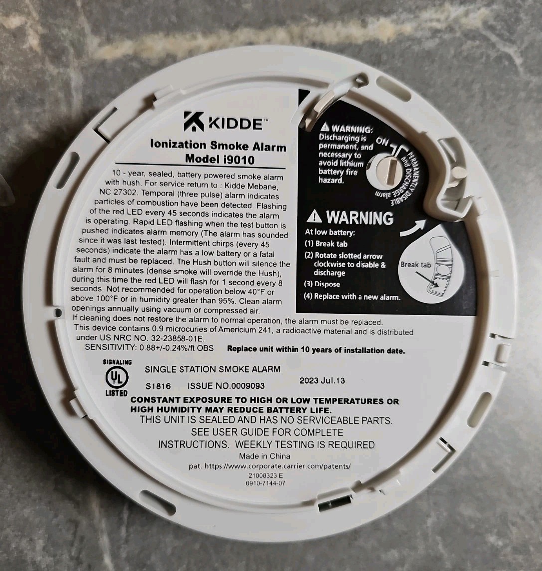 Kidde Sentinel Smoke Alarm Detector 21010576 10-Year Battery - Date 2023 gallery