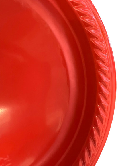 Nicole Fantini's Ideal Reusable Plastic Plates Red 7" For All Parties 100 Count gallery