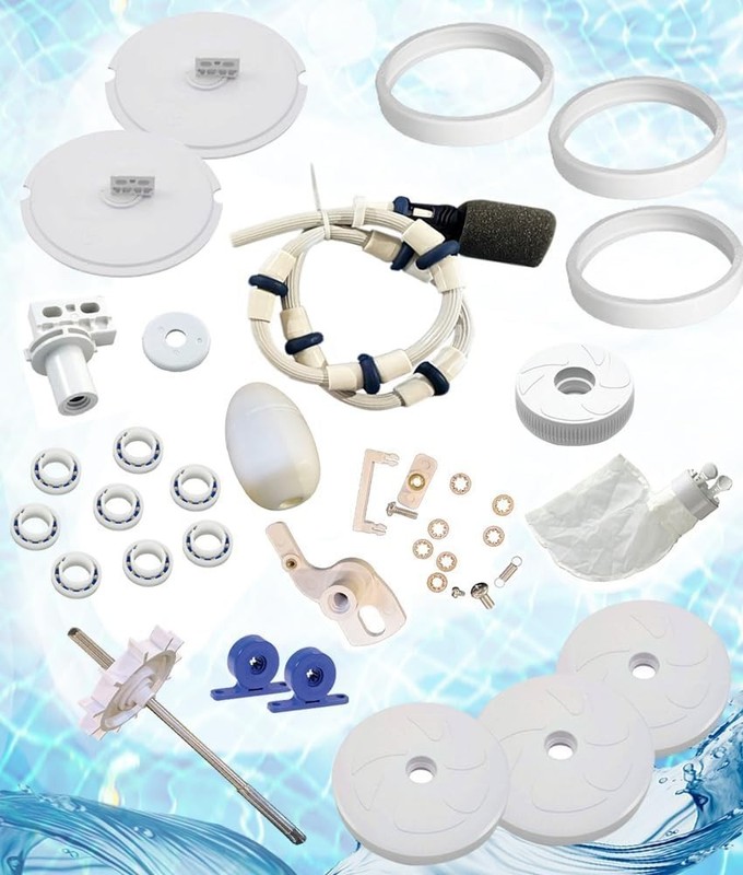 Pool Cleaner Rebuild Bundle – Wheels, Bearings, Scrubber gallery