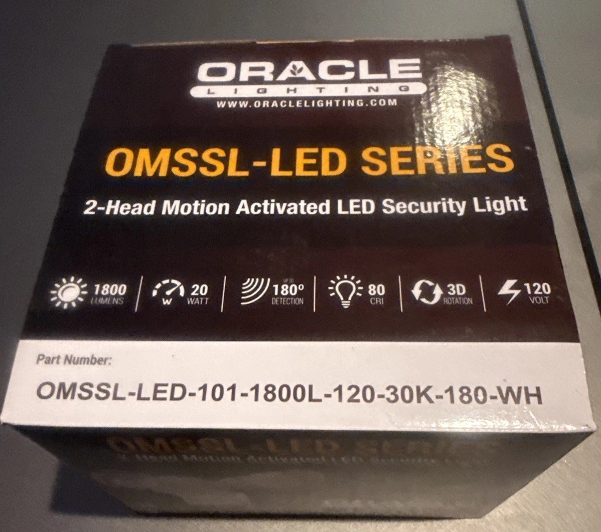 Oracle Lighting 2 Head Motion Activated LED Security Light White LED Aluminum gallery