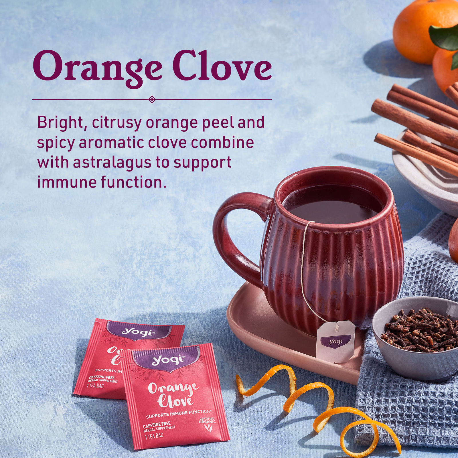 Yogi Tea - Orange Clove Tea (4 Pack) Caffeine Free - 64 Organic Herbal Tea Bags gallery