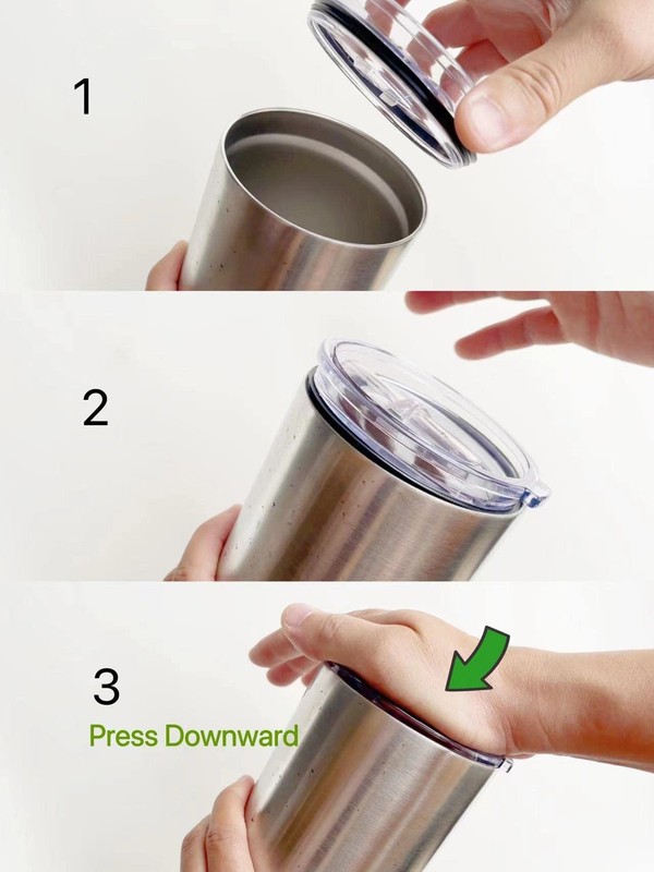 2 Replacement Lids for Stainless Steel Tumbler Travel Cup - Fits OF Inner dia... gallery