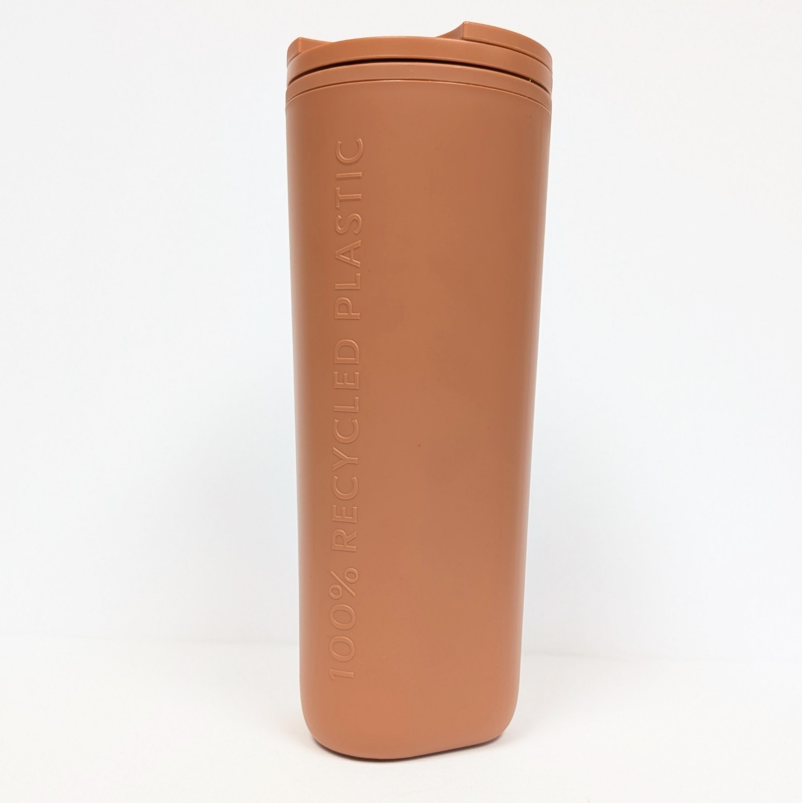 Starbucks Recycled Terracotta Plastic Hot Tumbler, 16 fl oz Triangular Bottom gallery