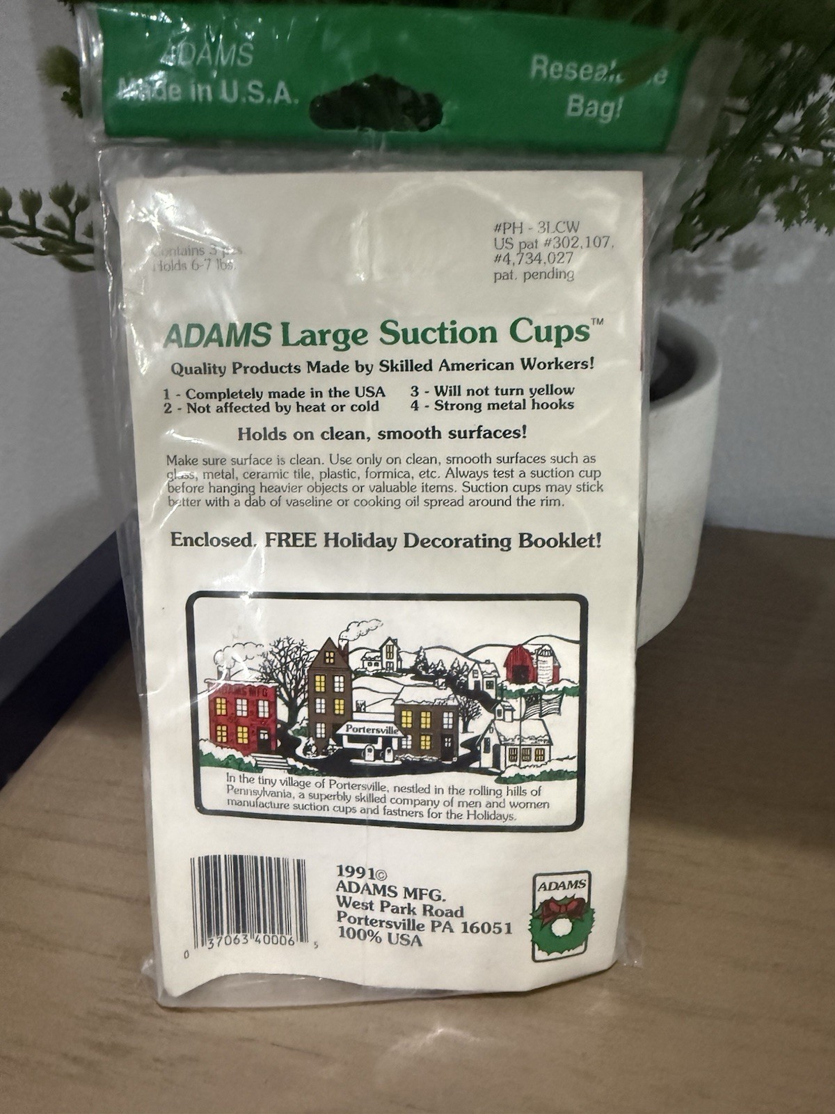 Large Suction Cups & Metal Hook Glass / Window 2.5” HOLDS 6-7 Pounds - 3 PACK gallery