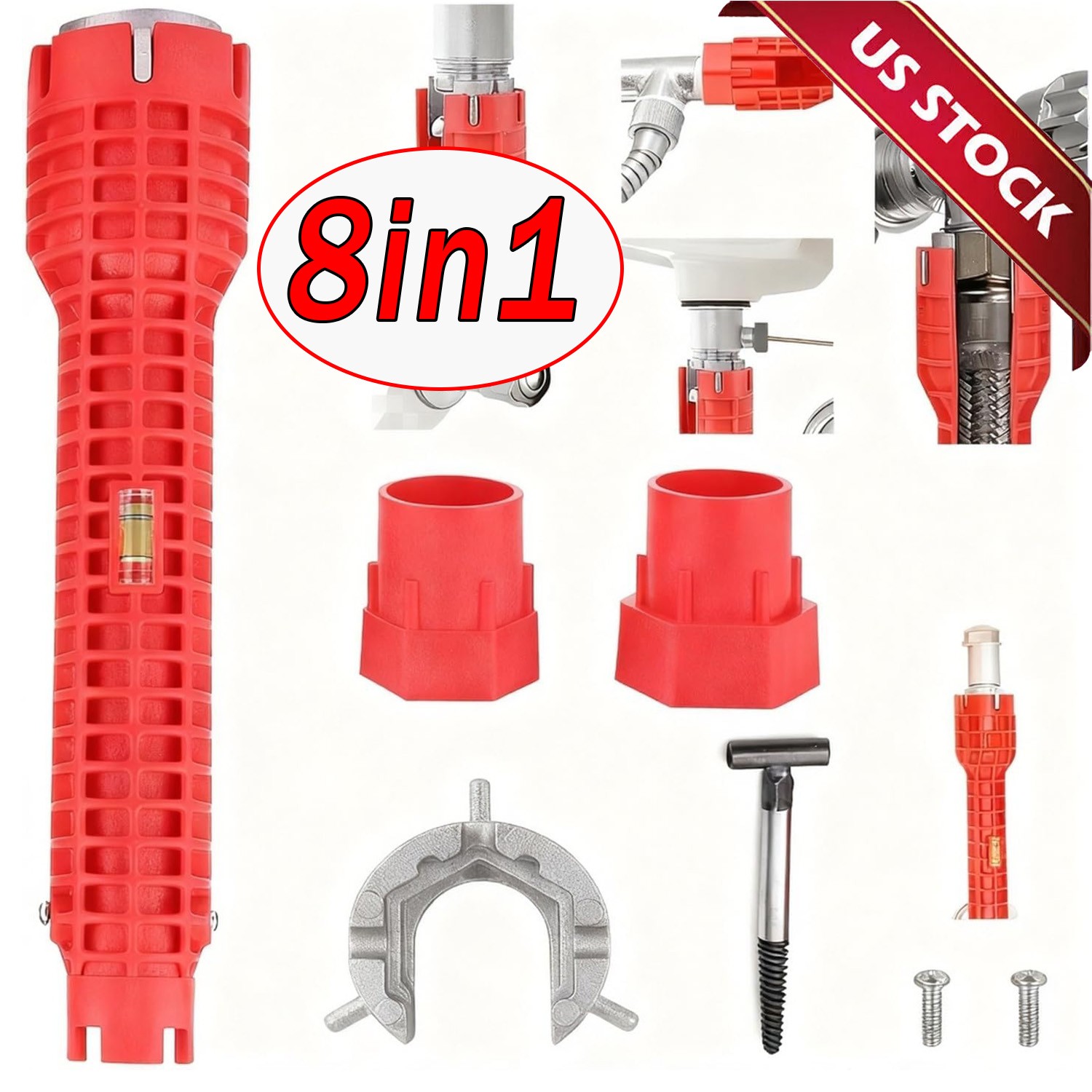 8 IN 1 Multi tool Faucet Sink Installer Pipe Wrench For Plumbers & Homeowners gallery