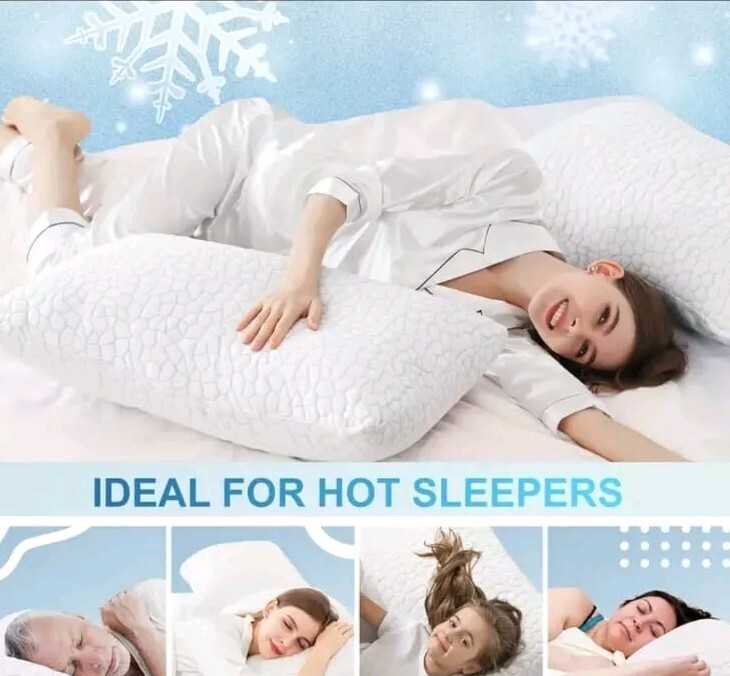 Bamboo Memory Foam Gel Cooling Pillows - Queen Size Pack Of 1 gallery