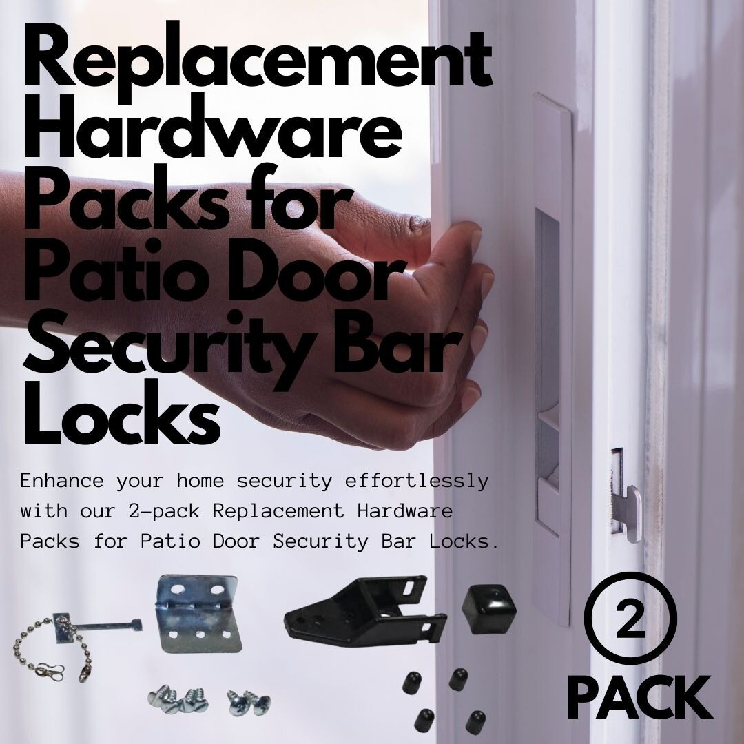 2 Pack Security Bar Mounting Hardware, Replacement Hardware Packs for Patio Door gallery