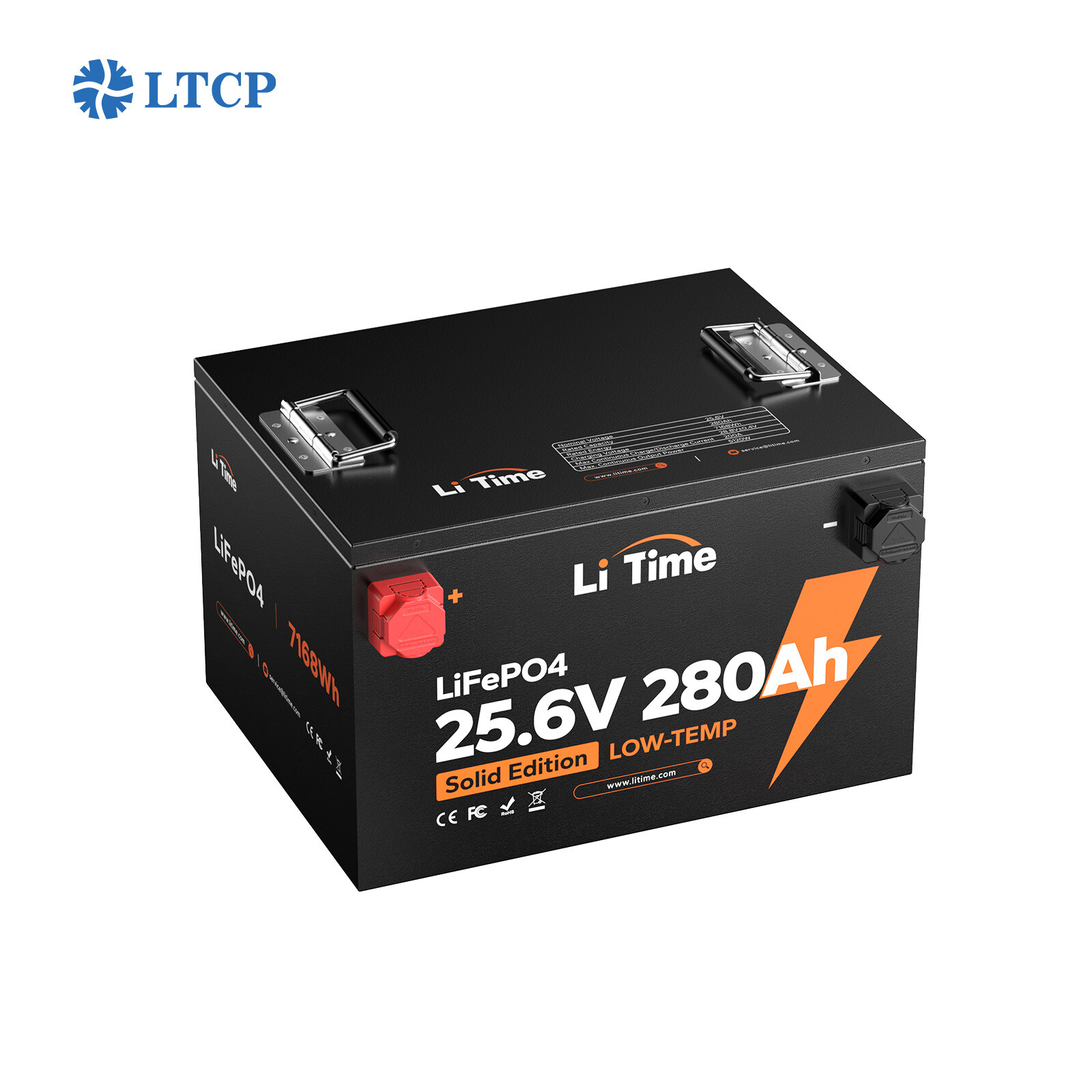 LiTime 24V 280Ah 7168Wh LiFePO4 Lithium Battery For Off-grid Solar Energy Saving gallery