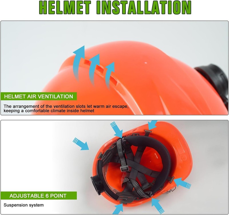 Chainsaw Helmet with Ear Protection Forestry Safety Helmet with Mesh Face Shield gallery