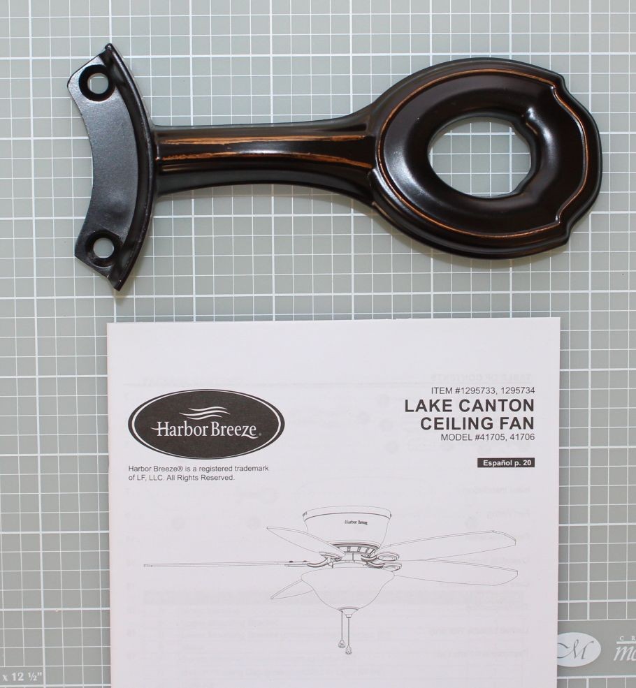 Harbor Breeze Lake Canton Ceiling Fan Parts: 1 BLADE ARM 07326/12 - Bronze. New gallery