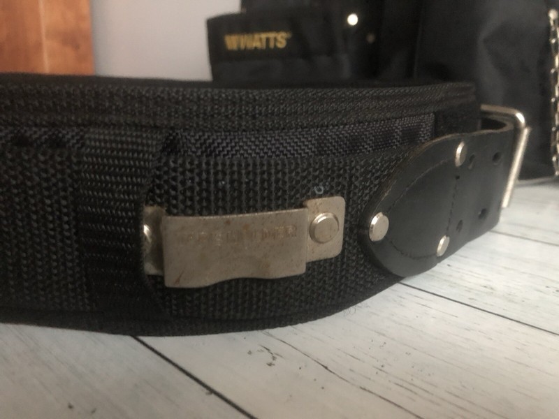 Watts Leather Carpenters Combo Tool Belt HVAC Plumbing 3 Pouches 32-42” Waist gallery