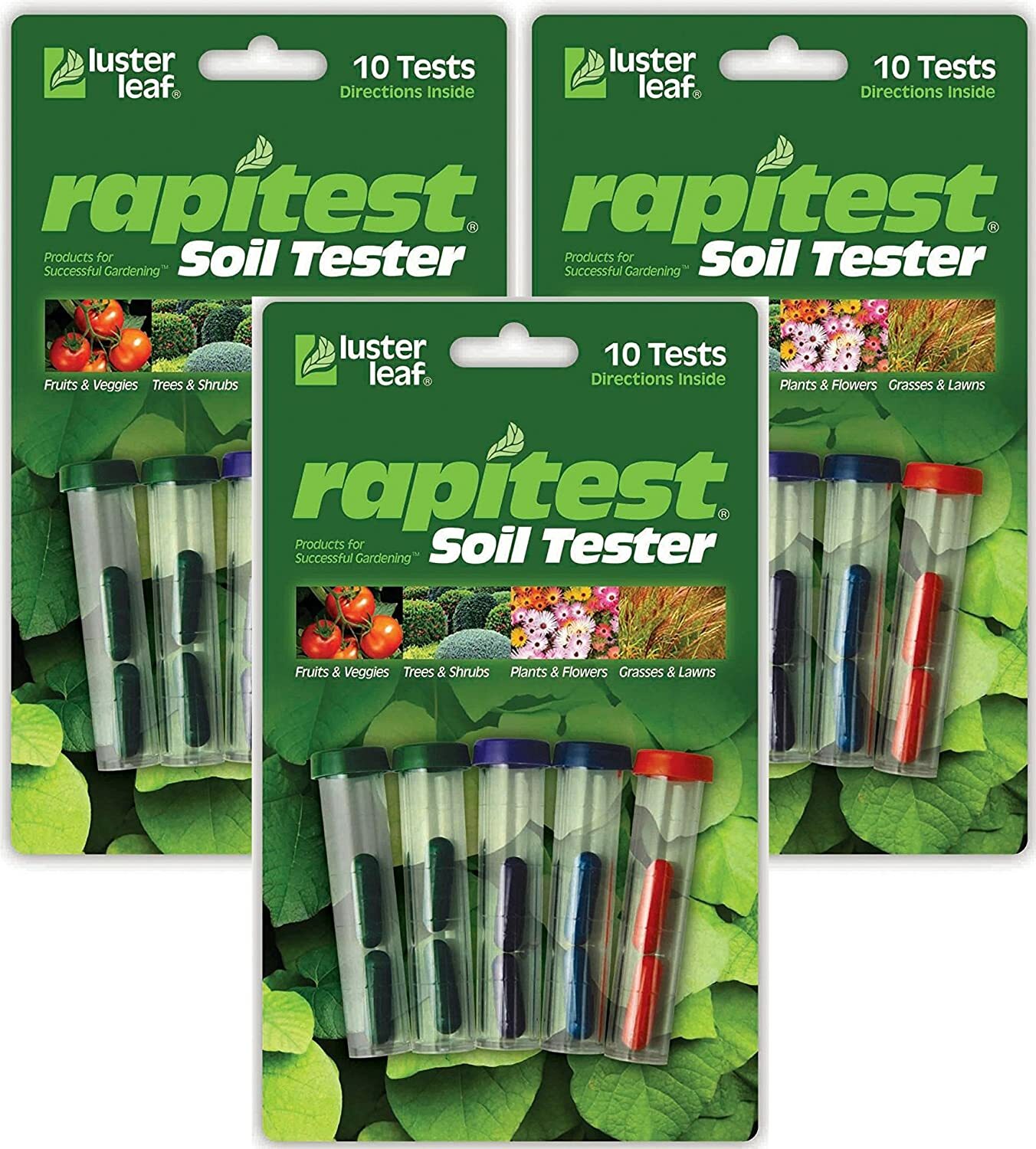 Luster Leaf Rapitest 1609CS Soil Lawn Garden Farm PH NPK Test Testing Kit ~ 3 PK gallery