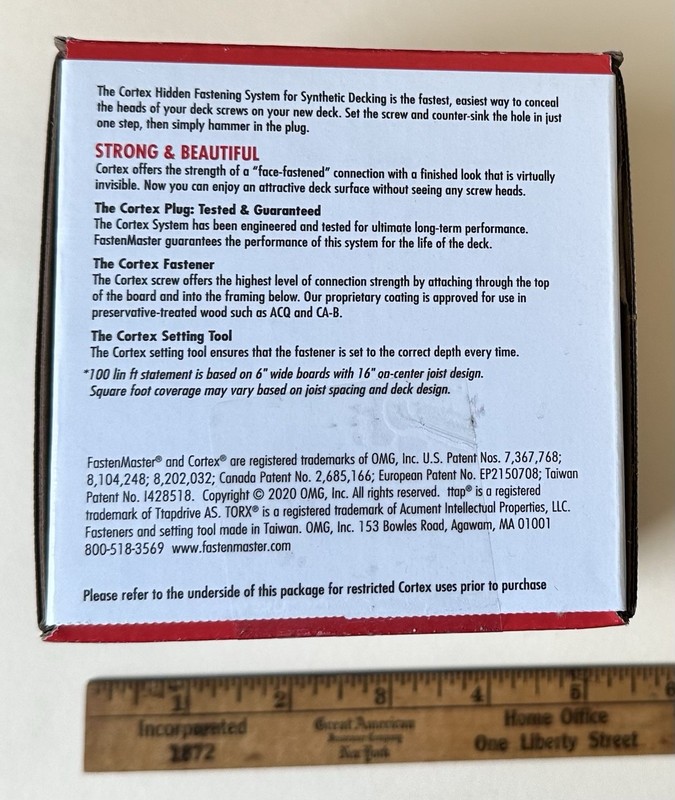 FastenMaster Cortex Hidden Fastening System: 224 screws, bits, plugs, Dark Gray gallery