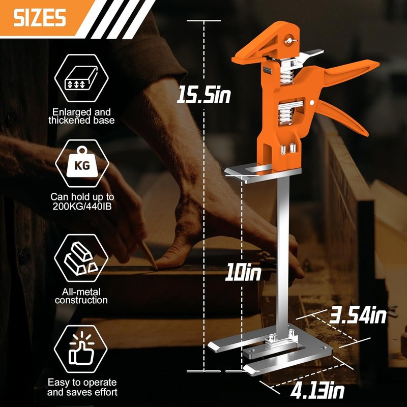 [Upgrade] Labor Saving Arm Jack 2 Pack,15.5 Inch Stainless Steel Furniture Lifts gallery