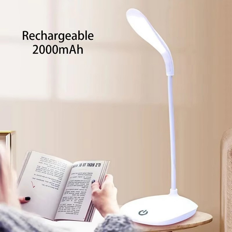 USB LED Desk Light Dimmable Bedside Reading Lamp Rechargeable Touch Control -&=# gallery