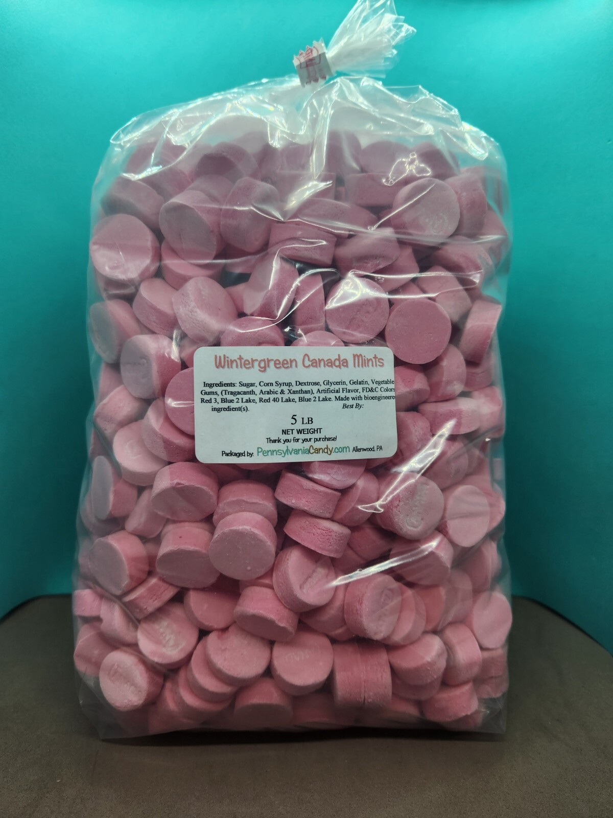 Bulk 5 lb Original CANADA MINTS Pink Wintergreen Logenzes gallery