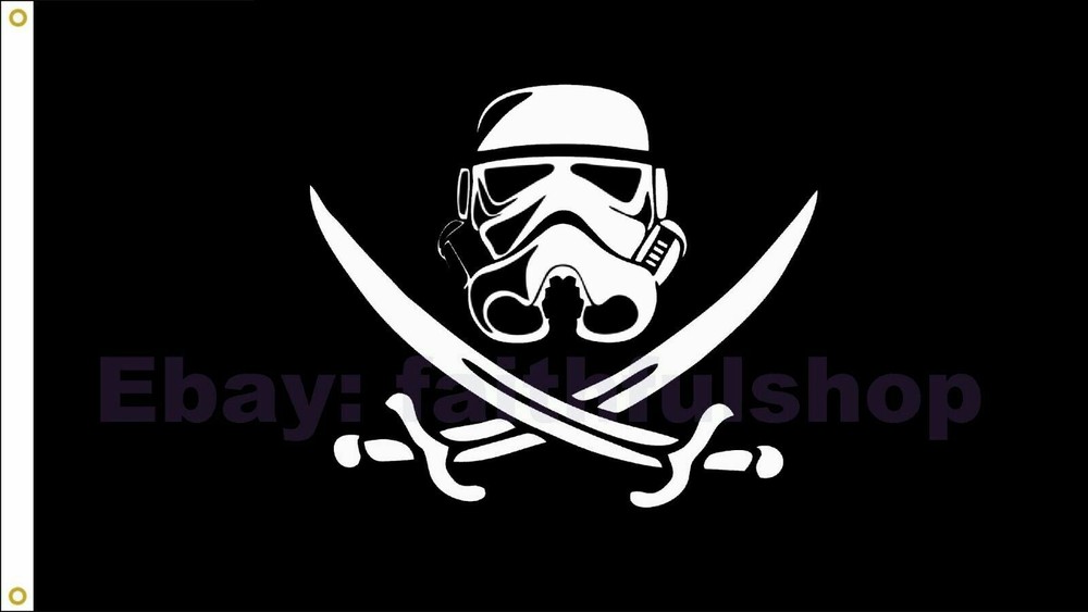 Star Wars Stormtrooper Pirate Flag 90x150cm 3x5ft Free shipping