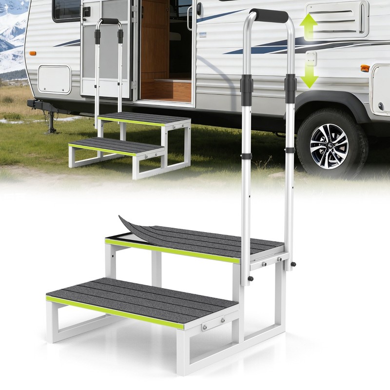 Step Stool with Handle for Elderly,Wide Platform and Anti-Slip Mats gallery