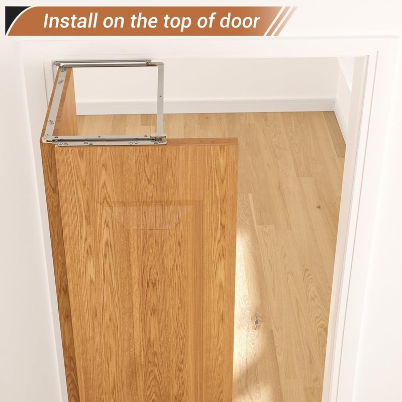 180 Degree Bifold Barn Door Hardware Kit Hidden for Left/Right Open Closet Doors gallery