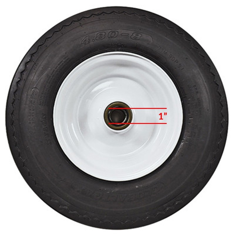 Log Splitter Wheel on 4.80 – 8 Load Range C Tire - 1" Center Bearing gallery