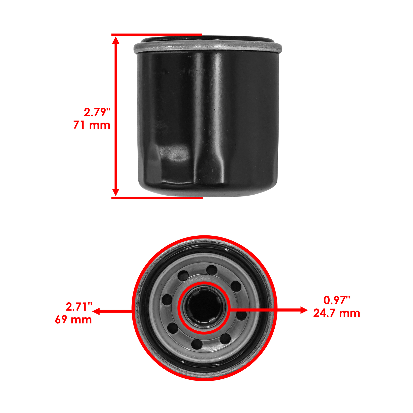 Caltric M806418 Engine Oil Filter For John Deere 1023E 1025R 1026R 1420 1435 gallery