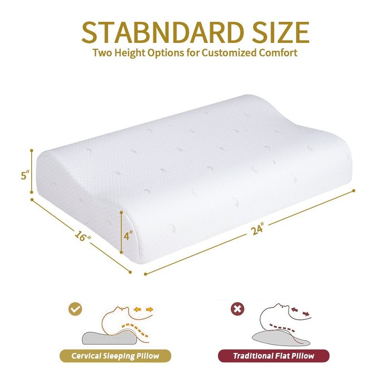 Memory Foam Pillow OR Additional Pillowcase. Ergonomic Neck Support gallery