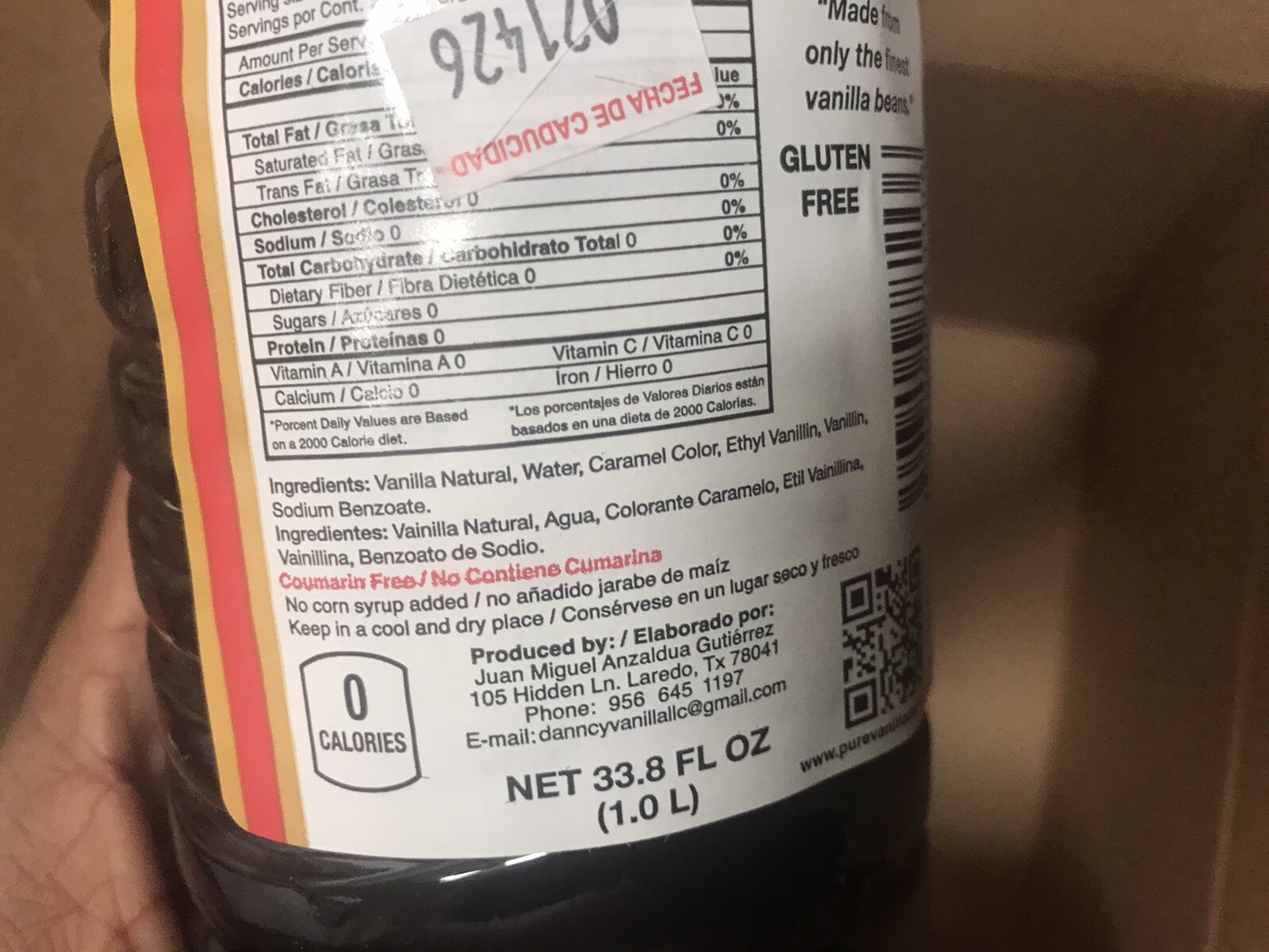 Two (2) Danncy Pure Mexican Vanilla Extract - Dark Color (1 Liter each) gallery