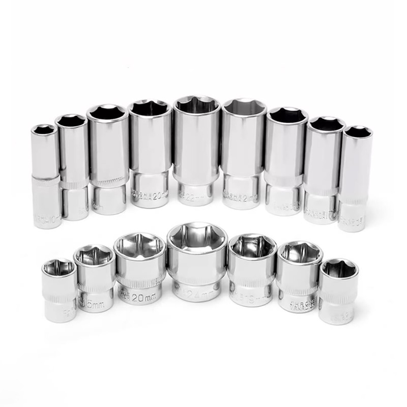 Socket Set 3/8" Drive Hex Ratchet Socket Wrench Socket Metric 6-24mm Wrench CRV gallery