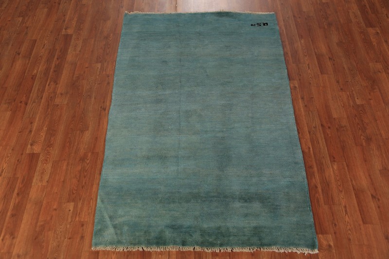 Stylish Gabbeh Solid Design Wool Modern Rug - Enhance Your Home Decor 4x6 ft gallery