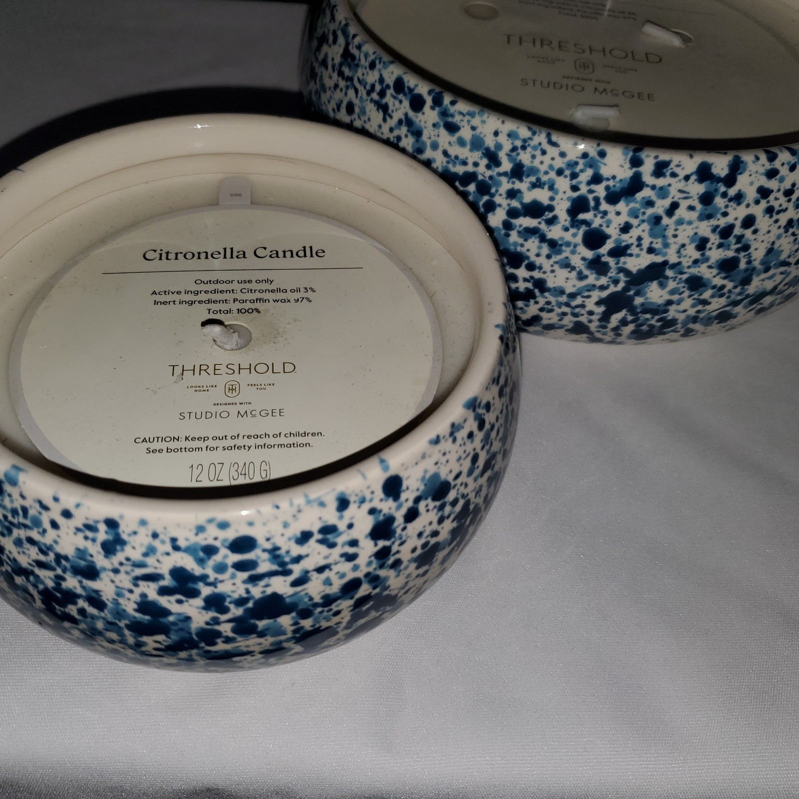 NEW 2 Citronella 3 Wick 14 & 30 oz. Candle Ceramic Bowl 97% Paraffin Wax gallery