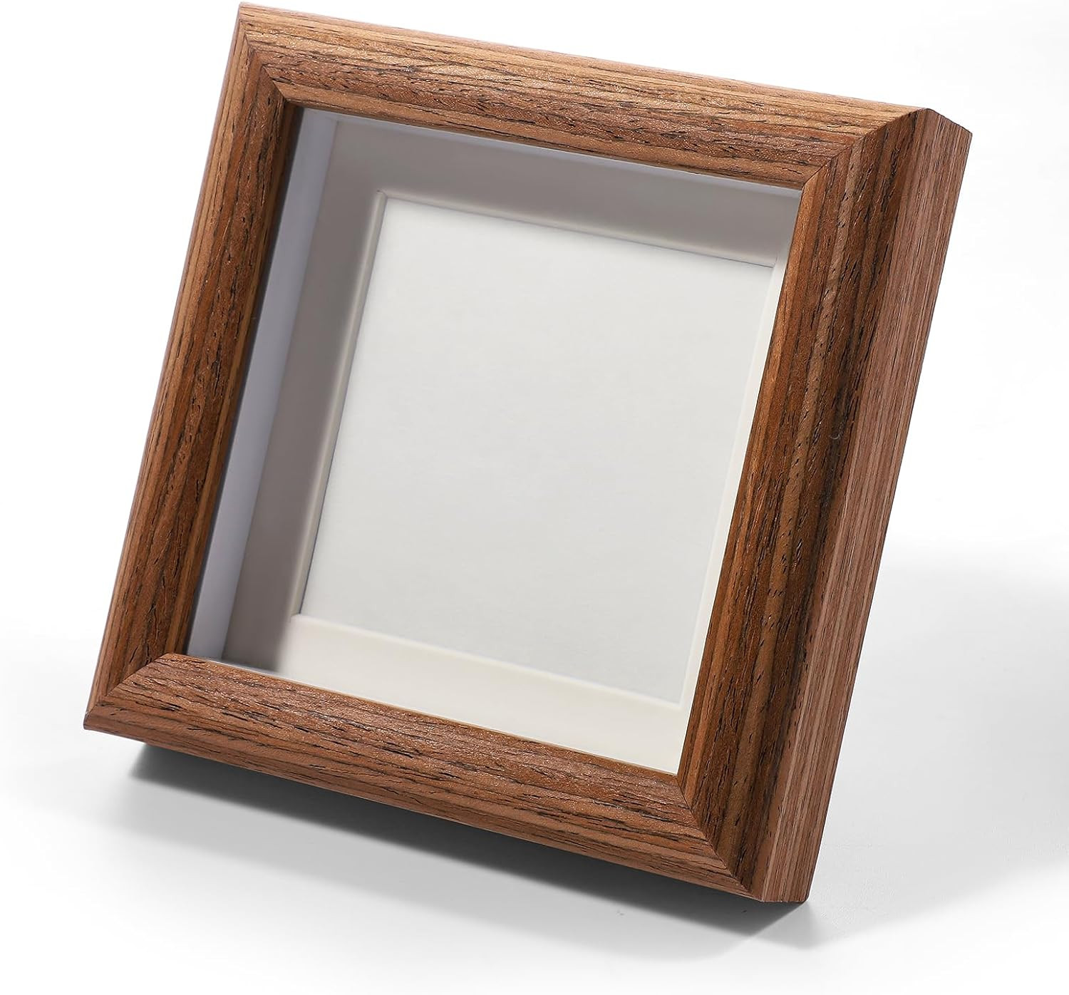 4x4 Solid Wood Shadow Box Frame – Display Photos, Medals, Awards & Memorabilia gallery