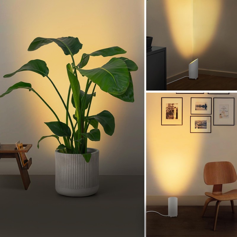 2 Pack Uplighting Indoor Floor Can Light, 5W Up Lights with 2700K LED GU10 Bu... gallery