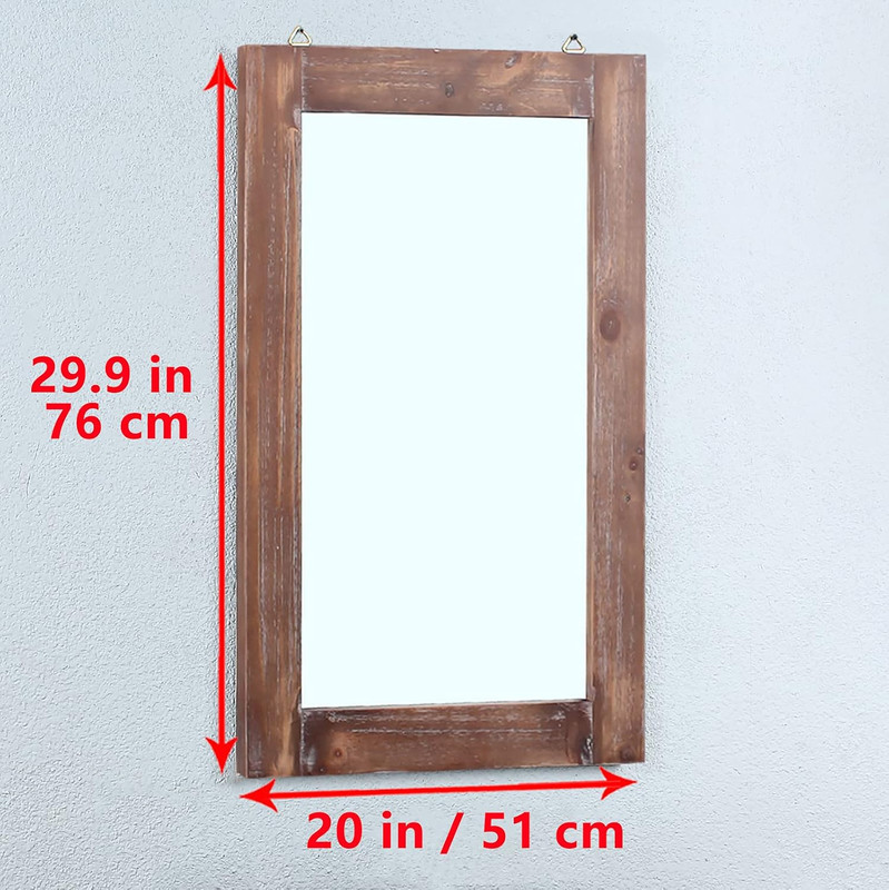 Rustic Grey Wall Mirror 20" X 30" - Decorative Bathroom & Vanity Accent gallery