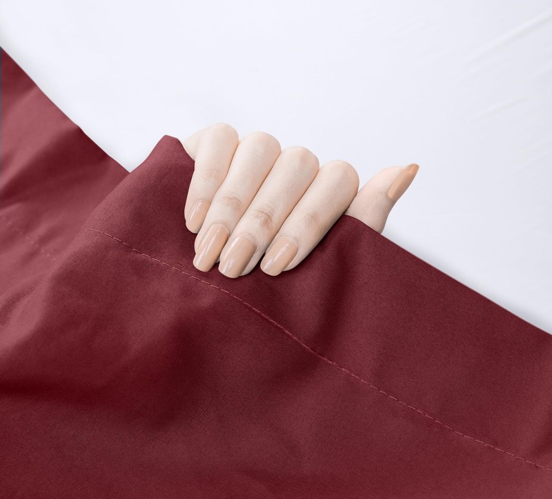 Utopia Bedding Flat Sheet 1 Pack Queen, Burgundy Soft Brushed Microfiber Fa... gallery