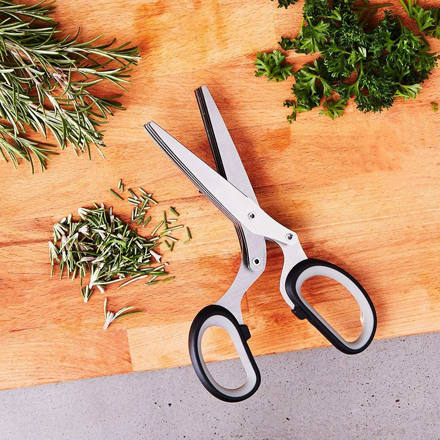 Mercer Culinary Herb 5 Blade Scissor With Blade Guard 7 5/8 in gallery